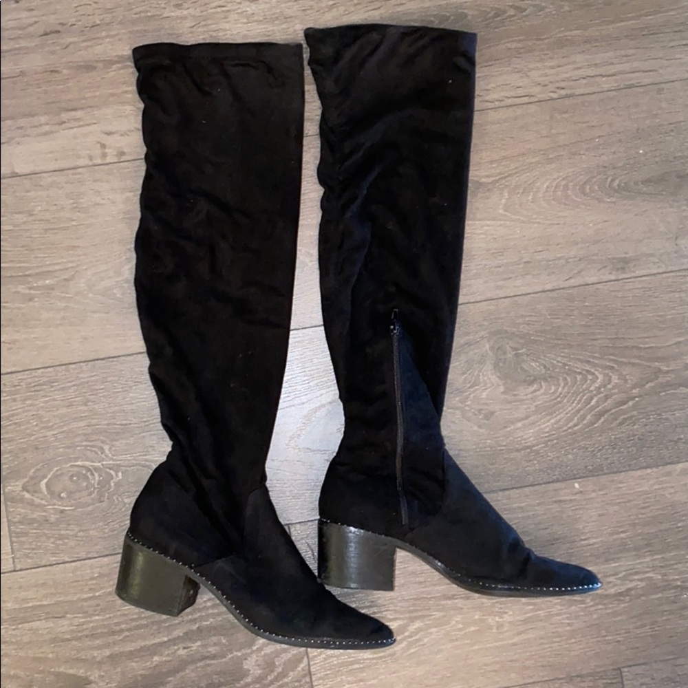 Black over the knee boots